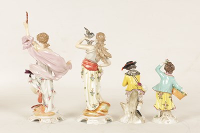 Lot 92 - A PAIR OF LATE 19TH CENTURY CONTINENTAL FIGURES OF YOUNG LADIES