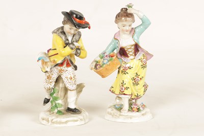 Lot 92 - A PAIR OF LATE 19TH CENTURY CONTINENTAL FIGURES OF YOUNG LADIES