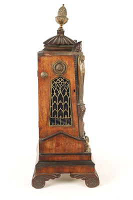 Lot 963 - C. ELISHA, ST. JAMES. AN IMPRESSIVE REGENCY EGYPTIAN REVIVAL TRIPLE FUSEE QUARTER CHIMING BRACKET CLOCK