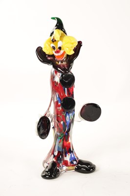 Lot 11 - A 20TH CENTURY MURANO VENETIAN GLASS CLOWN SCULPTURE