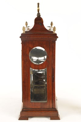 Lot 995 - JAMES GREEN, LONDON. A GEORGE III MAHOGANY DOUBLE FUSEE BRACKET CLOCK