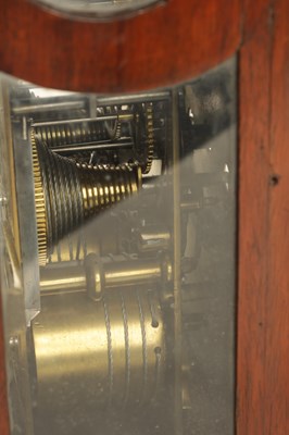 Lot 995 - JAMES GREEN, LONDON. A GEORGE III MAHOGANY DOUBLE FUSEE BRACKET CLOCK