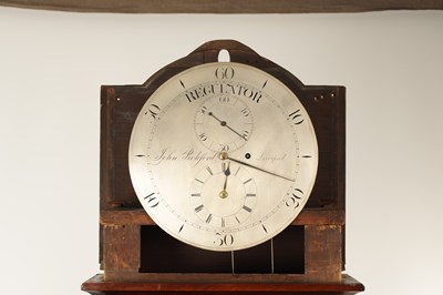 Lot 925 - JOHN PICKFORD, LIVERPOOL. A 19TH CENTURY FLAME MAHOGANY REGULATOR LONGCASE CLOCK