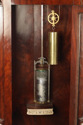 Lot 925 - JOHN PICKFORD, LIVERPOOL. A 19TH CENTURY FLAME MAHOGANY REGULATOR LONGCASE CLOCK