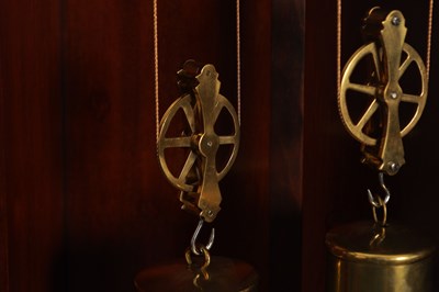 Lot 967 - JAMES RITCHIE & SON, EDINBURGH. A MID 19TH CENTURY PLUM PUDDING FIGURED MAHOGANY DOMESTIC REGULATOR LONGCASE CLOCK