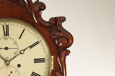 Lot 967 - JAMES RITCHIE & SON, EDINBURGH. A MID 19TH CENTURY PLUM PUDDING FIGURED MAHOGANY DOMESTIC REGULATOR LONGCASE CLOCK