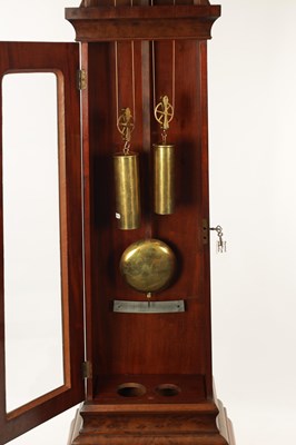Lot 967 - JAMES RITCHIE & SON, EDINBURGH. A MID 19TH CENTURY PLUM PUDDING FIGURED MAHOGANY DOMESTIC REGULATOR LONGCASE CLOCK