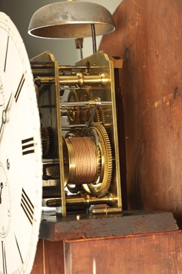 Lot 967 - JAMES RITCHIE & SON, EDINBURGH. A MID 19TH CENTURY PLUM PUDDING FIGURED MAHOGANY DOMESTIC REGULATOR LONGCASE CLOCK