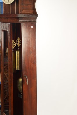 Lot 967 - JAMES RITCHIE & SON, EDINBURGH. A MID 19TH CENTURY PLUM PUDDING FIGURED MAHOGANY DOMESTIC REGULATOR LONGCASE CLOCK