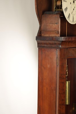 Lot 967 - JAMES RITCHIE & SON, EDINBURGH. A MID 19TH CENTURY PLUM PUDDING FIGURED MAHOGANY DOMESTIC REGULATOR LONGCASE CLOCK