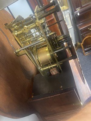 Lot 967 - JAMES RITCHIE & SON, EDINBURGH. A MID 19TH CENTURY PLUM PUDDING FIGURED MAHOGANY DOMESTIC REGULATOR LONGCASE CLOCK