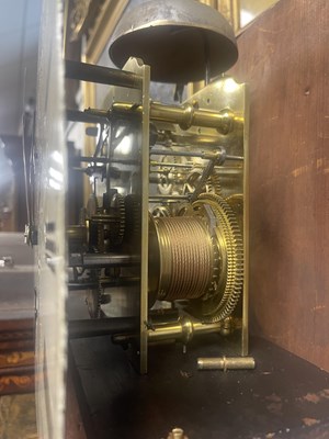Lot 967 - JAMES RITCHIE & SON, EDINBURGH. A MID 19TH CENTURY PLUM PUDDING FIGURED MAHOGANY DOMESTIC REGULATOR LONGCASE CLOCK