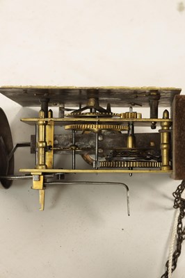 Lot 905 - GEORGE WOOD, NAILESWORTH. AN 18TH CENTURY OAK HOODED 30HR WALL CLOCK