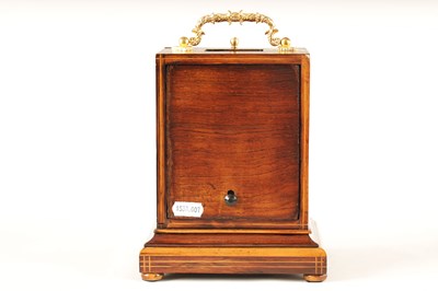 Lot 943 - A MID 19TH CENTURY FRENCH INLAID ROSEWOOD MANTEL CLOCK