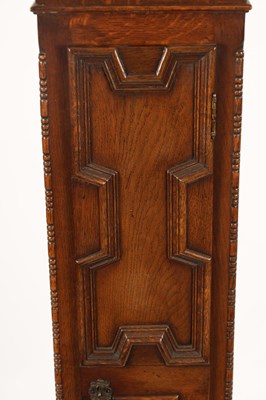Lot 960 - AN EDWARDIAN OAK CASED WEIGHT DRIVEN GRAND DAUGHTER CLOCK