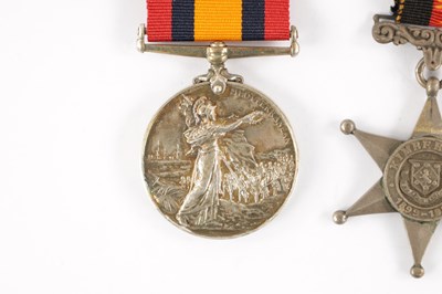 Lot 840 - A SILVER KIMBERLEY STAR MEDAL AND A QUEENS SOUTH AFRICAN MEDAL