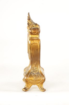 Lot 1253 - A GILT BRONZE ART NOUVEAU MANTEL CLOCK