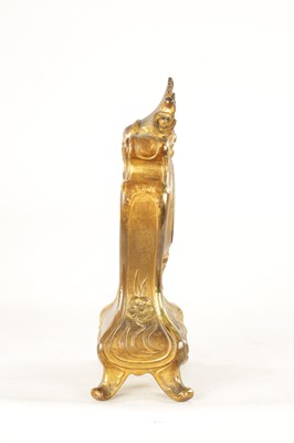 Lot 1253 - A GILT BRONZE ART NOUVEAU MANTEL CLOCK