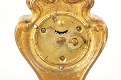 Lot 1253 - A GILT BRONZE ART NOUVEAU MANTEL CLOCK