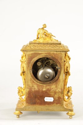 Lot 1213 - LEROY A PARIS. A 19TH CENTURY FRENCH ORMOLU AND PORCELAIN PANELLED MANTEL CLOCK