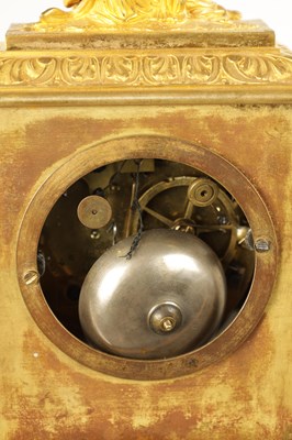 Lot 1213 - LEROY A PARIS. A 19TH CENTURY FRENCH ORMOLU AND PORCELAIN PANELLED MANTEL CLOCK