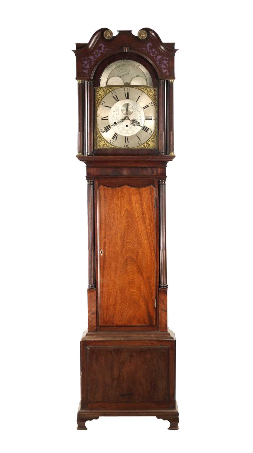 Lot 1198 - THOMAS LISTER, HALIFAX. A GEORGE III MUSICAL LONGCASE CLOCK