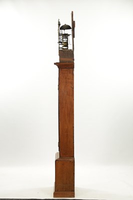 Lot 1251 - JAMES WOLLEY (WOOLLEY), CODNOR. AN EARLY 18TH CENTURY EIGHT DAY LONGCASE CLOCK WITH MOONPHASE