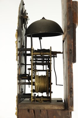 Lot 1251 - JAMES WOLLEY (WOOLLEY), CODNOR. AN EARLY 18TH CENTURY EIGHT DAY LONGCASE CLOCK WITH MOONPHASE