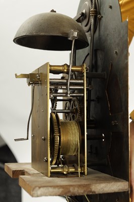 Lot 1251 - JAMES WOLLEY (WOOLLEY), CODNOR. AN EARLY 18TH CENTURY EIGHT DAY LONGCASE CLOCK WITH MOONPHASE