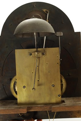 Lot 1251 - JAMES WOLLEY (WOOLLEY), CODNOR. AN EARLY 18TH CENTURY EIGHT DAY LONGCASE CLOCK WITH MOONPHASE