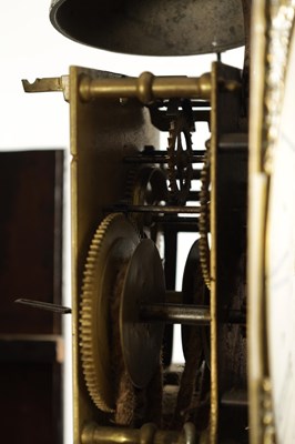 Lot 1221 - HAVELOCK, GISBROUGH. AN EARLY 18TH CENTURY OAK 30-HOUR LONGCASE CLOCK