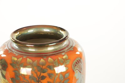 Lot 54 - AN EARLY 20TH CENTURY PILKINGTON'S ROYAL LANCASTRIAN TAPERING LUSTRE VASE BY RICHARD JOYCE