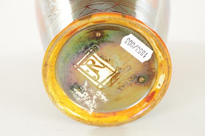 Lot 54 - AN EARLY 20TH CENTURY PILKINGTON'S ROYAL LANCASTRIAN TAPERING LUSTRE VASE BY RICHARD JOYCE