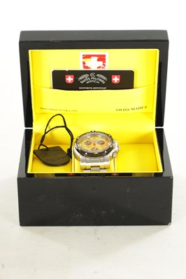 Lot 522 - A CX SWISS MILITARY SEEWOLF 1 CHRONOGRAPH LIMITED EDITION STAINLESS STEEL DIVER'S WRISTWATCH