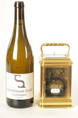 Lot 1007 - MARGAINE, A GOOD LATE 19TH CENTURY FRENCH GILT BRASS GORGE CASE GRAND SONNERIE CARRIAGE CLOCK OF LARGE SIZE