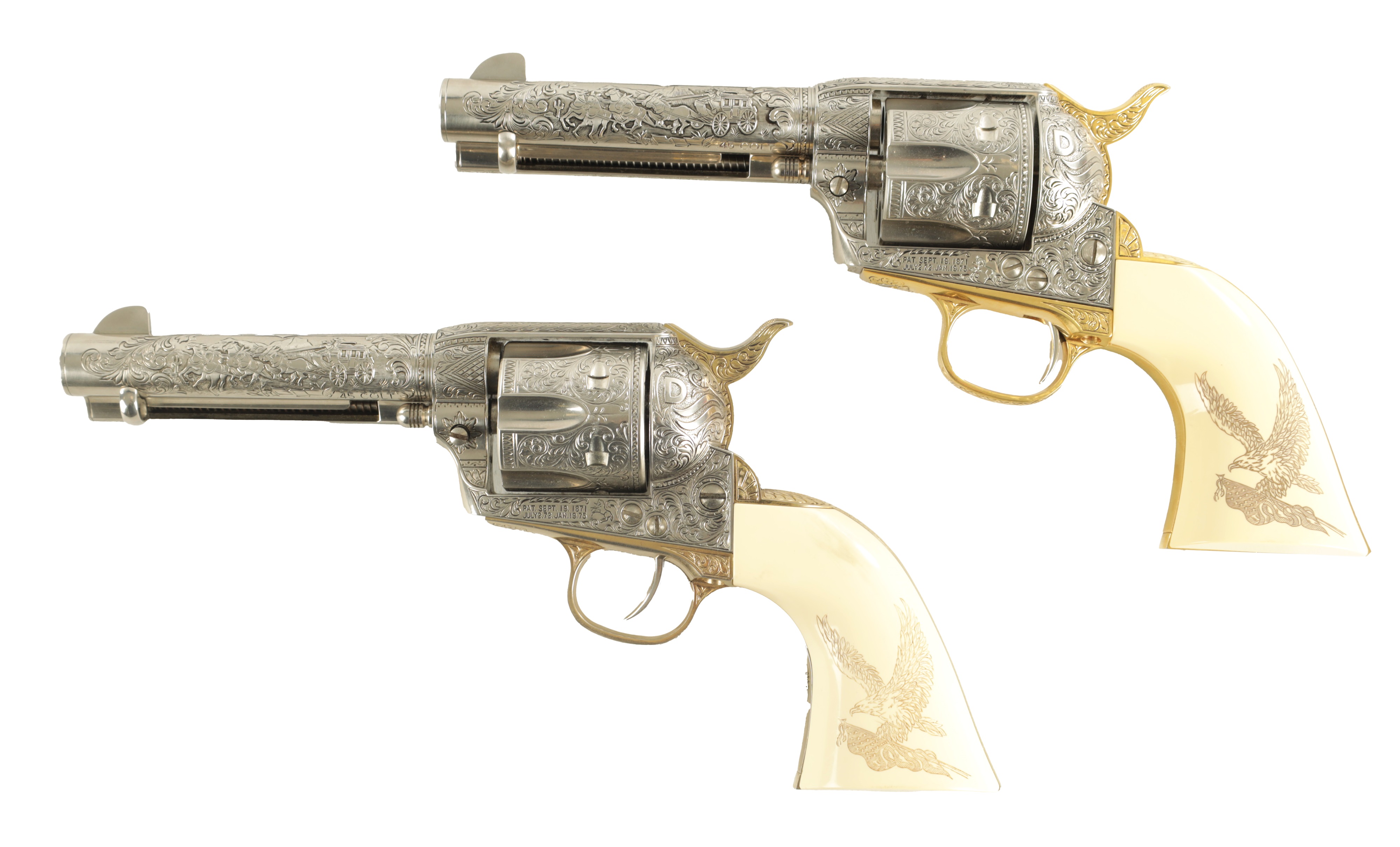 Western 1987年 The Franklin Mint 製 Lot 560 - A PAIR OF FRANKLIN MINT JOHN WAYNE WESTERN
