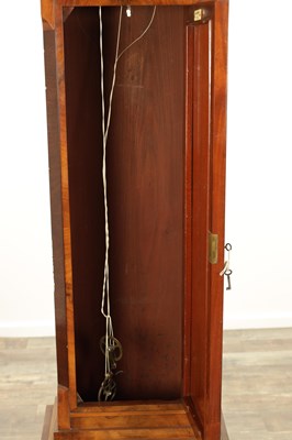 Lot 1053 - KING & CO. LTD. HULL. A LATE 19TH CENTURY FIGURED MAHOGANY LONGCASE CLOCK OF SMALL PROPORTIONS
