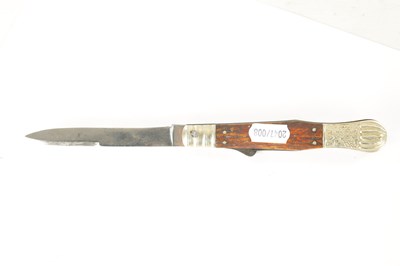 Lot 551 - A LARGE LATE 19TH CENTURY STAGHORN LOCKING FOLDING KNIFE BY ALEXANDER, SHEFFIELD