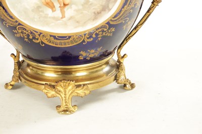 Lot 60 - A LATE 19TH CENTURY SEVRES STYLE ORMOLU MOUNTED JARDINIERE