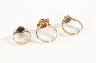 Lot 294 - A COLLECTION OF THREE 9CT GOLD RINGS
