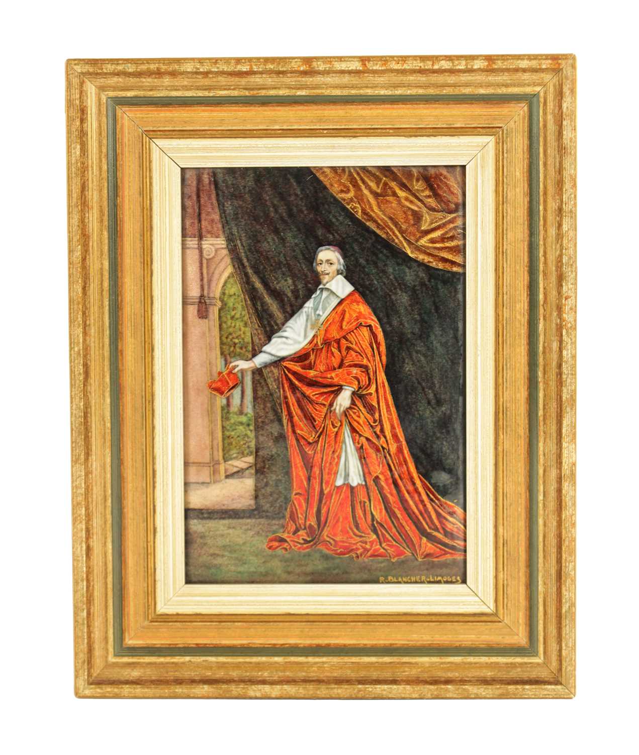 Lot 524 - A LATE 19TH CENTURY FRENCH LIMOGES ENAMEL PANEL