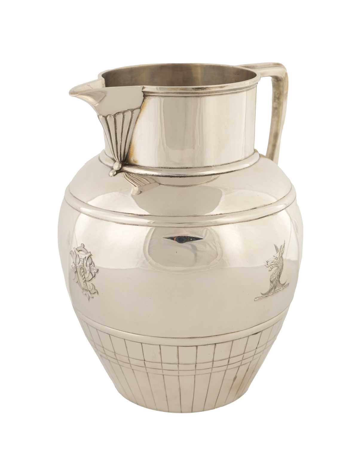 Lot 418 - A VICTORIAN SILVER ALE JUG