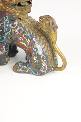 Lot 180 - A PAIR OF 19TH CENTURY CHINESE CLOISONNÉ DOG OF FOO