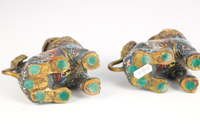 Lot 180 - A PAIR OF 19TH CENTURY CHINESE CLOISONNÉ DOG OF FOO