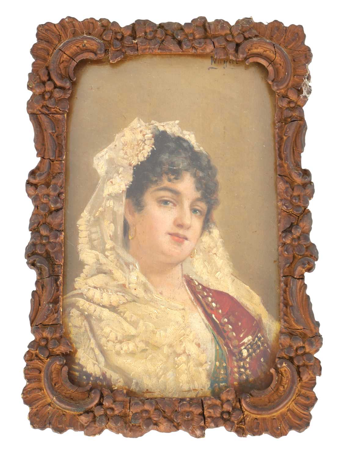 Lot 979 - A SMALL 19TH CENTURY ITALIAN OIL ON PANEL