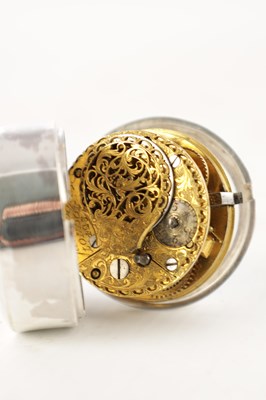 Lot 1405 - JAMES COOPER, LONDON. AN 18TH CENTURY SILVER PAIR CASED VERGE POCKET WATCH