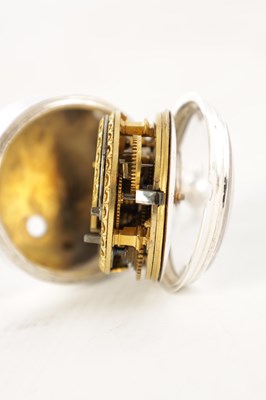 Lot 1405 - JAMES COOPER, LONDON. AN 18TH CENTURY SILVER PAIR CASED VERGE POCKET WATCH