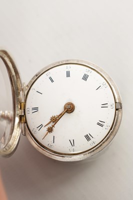 Lot 1405 - JAMES COOPER, LONDON. AN 18TH CENTURY SILVER PAIR CASED VERGE POCKET WATCH