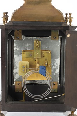 Lot 939 - A LATE 19TH CENTURY FRENCH EBONISED AND ORMOLU MOUNTED BRACKET CLOCK