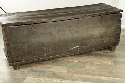 Lot 1754 - A RARE 16TH CENTURY OAK GOTHIC CHEST